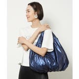 ネイビー | [軽量/A4収納可能]シャイニーカラーギャザーバッグ | MK MICHEL KLEIN BAG