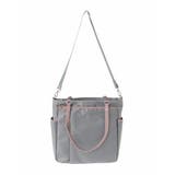 [2WAY]レザーパイピングナイロンスクエアトートバッグ | MK MICHEL KLEIN BAG | 詳細画像5 