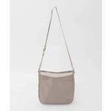 ベージュ | [撥水/軽量]ラウンドデザインレザーナイロンショルダー | MK MICHEL KLEIN BAG
