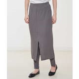 グレー | 【洗える】レギンス付レイヤードスカート | OFUON