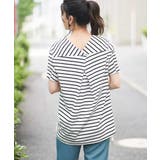 コクーンシルエットボーダーカットソー | OFUON | 詳細画像10