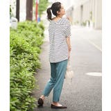 コクーンシルエットボーダーカットソー | OFUON | 詳細画像13