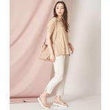 コクーンシルエットボーダーカットソー | OFUON | 詳細画像30