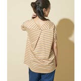 コクーンシルエットボーダーカットソー | OFUON | 詳細画像4