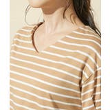 コクーンシルエットボーダーカットソー | OFUON | 詳細画像5