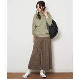 【洗濯機で洗える】グレンチェックワイドパンツ | OFUON | 詳細画像51