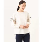 配色メロー フレアーデザインブラウス/洗える/WEB限定サイズあり | OFUON | 詳細画像16 