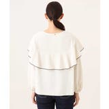 配色メロー フレアーデザインブラウス/洗える/WEB限定サイズあり | OFUON | 詳細画像18 