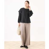 配色メロー フレアーデザインブラウス/洗える/WEB限定サイズあり | OFUON | 詳細画像3 