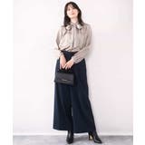 リボン付きバンドカラーブラウス/洗える/WEB限定サイズあり | OFUON | 詳細画像15 