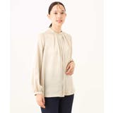 リボン付きバンドカラーブラウス/洗える/WEB限定サイズあり | OFUON | 詳細画像29 