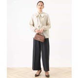 リボン付きバンドカラーブラウス/洗える/WEB限定サイズあり | OFUON | 詳細画像4 