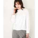 シャーリングネックデザインブラウス/洗える/WEB限定サイズあり | OFUON | 詳細画像2 
