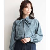 グリーン | オンブレーチェック2WAYブラウス/洗濯機で洗える/WEB限定サイズあり | OFUON