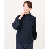 ハイネックジョーゼットブラウス/洗濯機で洗える/WEB限定サイズあり/接触冷感 | OFUON | 詳細画像18 