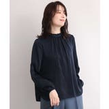 ネイビー | 2wayスエードライクブラウス/洗濯機で洗える/WEB限定サイズあり | OFUON