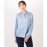 幾何柄ボウタイブラウス/洗える/WEB限定サイズあり | OFUON | 詳細画像11