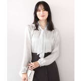 幾何柄ボウタイブラウス/洗える/WEB限定サイズあり | OFUON | 詳細画像21