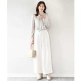 幾何柄ボウタイブラウス/洗える/WEB限定サイズあり | OFUON | 詳細画像5