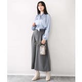 幾何柄ボウタイブラウス/洗える/WEB限定サイズあり | OFUON | 詳細画像8