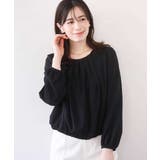 タックデザインジョーゼットブラウス(長袖)/UVカット/接触冷感/洗える | OFUON | 詳細画像12 