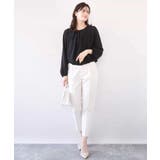 タックデザインジョーゼットブラウス(長袖)/UVカット/接触冷感/洗える | OFUON | 詳細画像14 