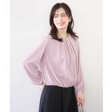 タックデザインジョーゼットブラウス(長袖)/UVカット/接触冷感/洗える | OFUON | 詳細画像16 