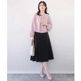 タックデザインジョーゼットブラウス(長袖)/UVカット/接触冷感/洗える | OFUON | 詳細画像18 