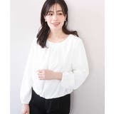 タックデザインジョーゼットブラウス(長袖)/UVカット/接触冷感/洗える | OFUON | 詳細画像2 
