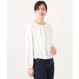 タックデザインジョーゼットブラウス(長袖)/UVカット/接触冷感/洗える | OFUON | 詳細画像28 