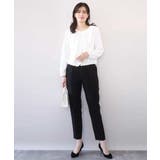 タックデザインジョーゼットブラウス(長袖)/UVカット/接触冷感/洗える | OFUON | 詳細画像4 