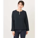 ダブルクロス ペプラムブラウス/洗える/WEB限定サイズあり | OFUON | 詳細画像10 