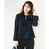 ダブルクロス ペプラムブラウス/洗える/WEB限定サイズあり | OFUON | 詳細画像12 