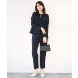 ダブルクロス ペプラムブラウス/洗える/WEB限定サイズあり | OFUON | 詳細画像15 