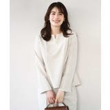 ダブルクロス ペプラムブラウス/洗える/WEB限定サイズあり | OFUON | 詳細画像21 