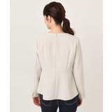 ダブルクロス ペプラムブラウス/洗える/WEB限定サイズあり | OFUON | 詳細画像3 