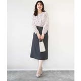 ラインフラワーボウタイ風ブラウス/洗える | OFUON | 詳細画像10 