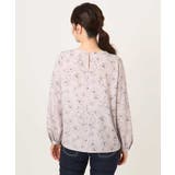 ラインフラワーボウタイ風ブラウス/洗える | OFUON | 詳細画像18 