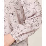 ラインフラワーボウタイ風ブラウス/洗える | OFUON | 詳細画像21 