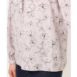 ラインフラワーボウタイ風ブラウス/洗える | OFUON | 詳細画像22 