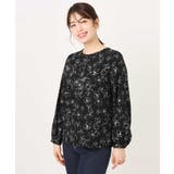 ラインフラワーボウタイ風ブラウス/洗える | OFUON | 詳細画像24 