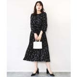 ラインフラワーボウタイ風ブラウス/洗える | OFUON | 詳細画像7 