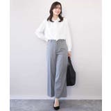 スムースジョーゼットボウブラウス/洗える/WEB限定サイズあり | OFUON | 詳細画像17 