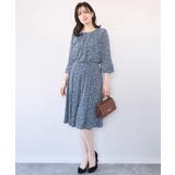 カリグラフィープリント フレアー袖ジャージブラウス 洗える | OFUON | 詳細画像18 