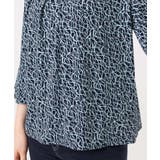 カリグラフィープリント フレアー袖ジャージブラウス 洗える | OFUON | 詳細画像24 