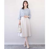 カリグラフィープリント フレアー袖ジャージブラウス 洗える | OFUON | 詳細画像4 