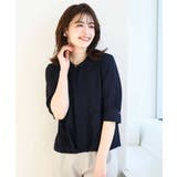 フロントタックジョーゼットブラウス/洗える/WEB限定サイズあり | OFUON | 詳細画像2