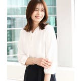 サテンジョーゼットリボンタイブラウス/洗える/WEB限定サイズあり | OFUON | 詳細画像2