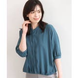 ブルーグリーン | ドルマンスリーブジョーゼットブラウス UVカット 接触冷感 | OFUON