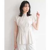 ベージュ | ストライプローンブラウス/接触冷感/通気性/透湿性/WEB限定サイズあり | OFUON